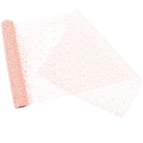 LOLIPPYY Decorative Pink Polyester Mesh Yarn for Wedding Flower Wrapping and Packaging
