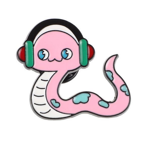 LOLIPPYY Snake Year Pink Brooch Zinc Alloy Lapel Pin for Versatile Fashion Decoration