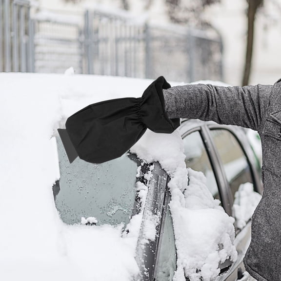 LOLIPPYY Snow Scraper Mitten for Car Windshield Ice Removal with Comfortable Fit for Left or Right Hand Use