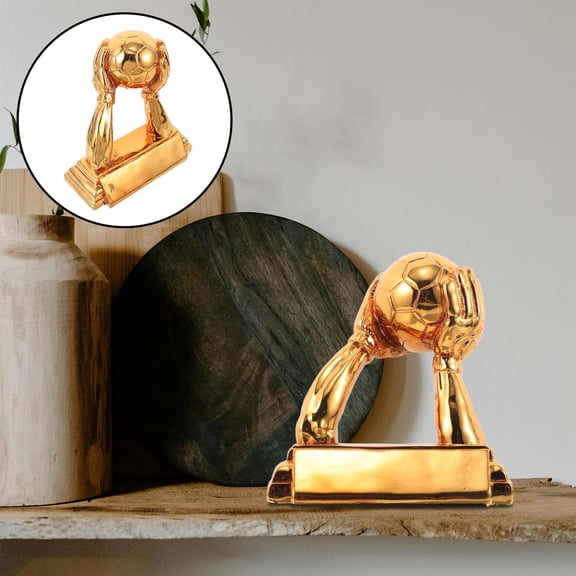 LOLIPPYY Soccer Award Trophy with Trophy Shape made of Resin for Sports Teams 1Pcs for Fan Gear