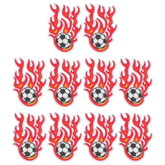 LOLIPPYY Embroidered Soccer Ball Patches Multi Color for Creative DIY 10Pcs