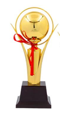 LOLIPPYY Kids Soccer Trophy - Metal Sports Award for Soccer, Basketball & Football - Youth Championship Prize Cup for Young Athletes
