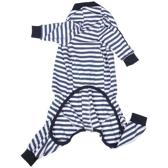 LOLIPPYY Soft Cotton Dog Apparel with Stripes and Zipper Design for Easy Wear and Photo Shoots