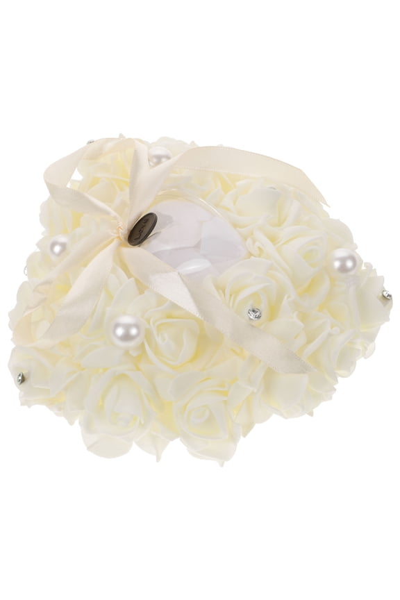 Soft Heart Shaped Pillow Ring Bearer Pillows Cushion 1Pack for Proposal Party