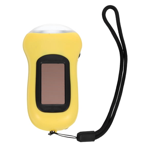 LOLIPPYY Solar Hiking Lantern Flashlight ABS Yellow Brightness for Camping 1Pack