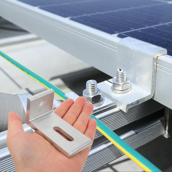 LOLIPPYY Solar Panel Roof Mount Bracket with Plated L Foot Design, Easy Installation for Residential Use