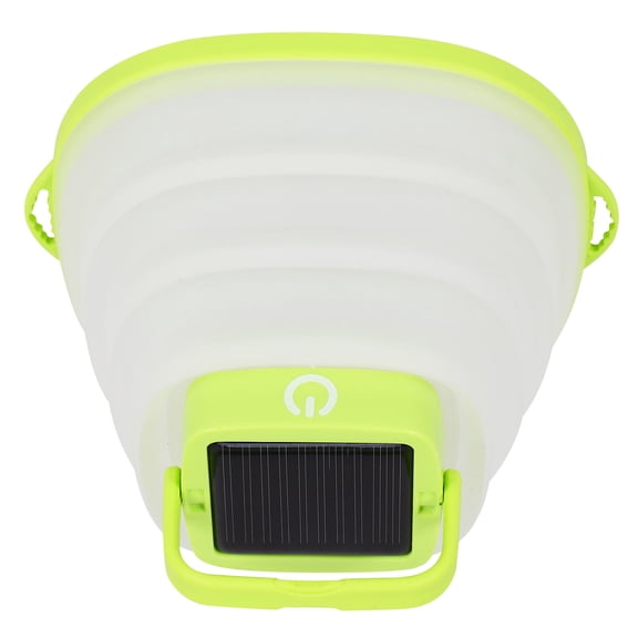 LOLIPPYY Solar Powered White Silicone Camping Lantern with Anti Skid Handle Easy Storage and Carry