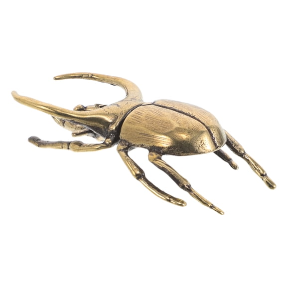 LOLIPPYY Solid Brass Beetle Figurine for Vintage Home Decoration and Collectible 1Pack