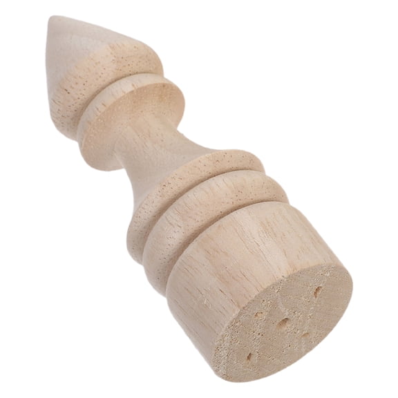 LOLIPPYY Solid Khaki Wood Finial for Curtain Rods and Bed Posts with Smooth Polished Finish