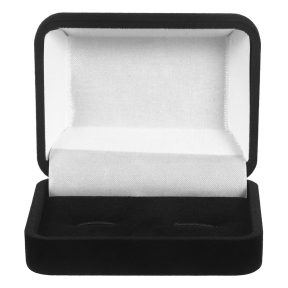 LOLIPPYY Jewelry Box Cuff Link Box Black Velvet 1Set