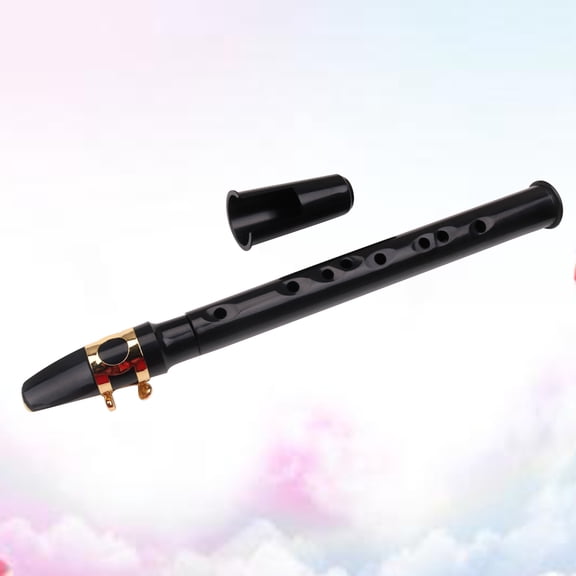 LOLIPPYY Soprano Saxophone Mini Musical Instrument Portable for Music Creation and Amateur Musicians in Black 1Pack