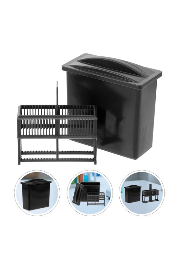 Grey Plastic Slide Storage Organizer for Laboratory Equipment, Space-Saving Design, and Practical