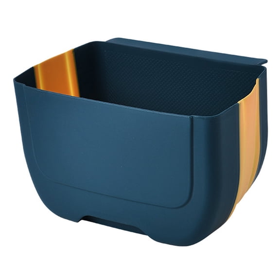 LOLIPPYY Space-saving Wall Mounted Trash Can Blue PP TPE for Kitchen 1Pack