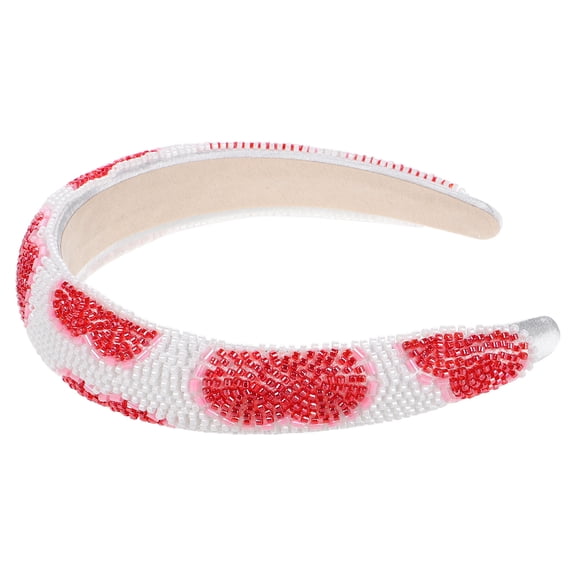 LOLIPPYY Sparkling Glitter Headband with Full Beads Embellishment for Valentines Day Fashion