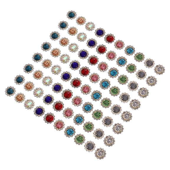 LOLIPPYY Sparkling Sunflower Rhinestone Applique Sewing Buttons for Handmade Costume and Party Decorations