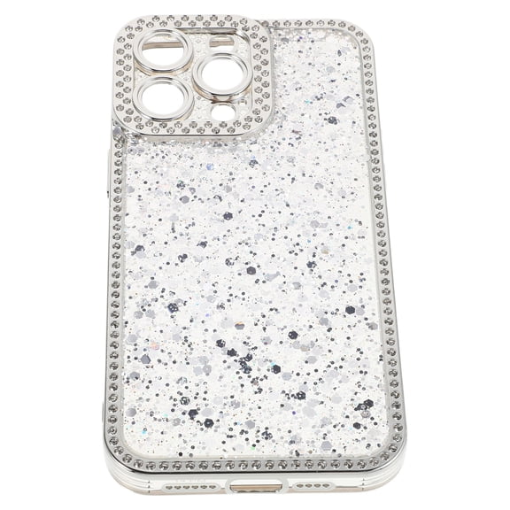 LOLIPPYY Sparkly Glitter Phone Case with Rhinestone Decoration Lightweight Shockproof Phone Cover for Home