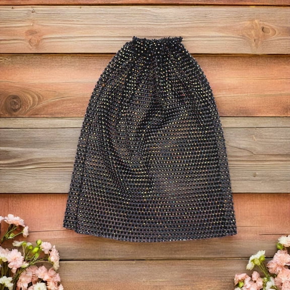 LOLIPPYY Sparkly Rhinestone Mesh Headband Reflective Breathable Hair Accessory for Nighttime Parties