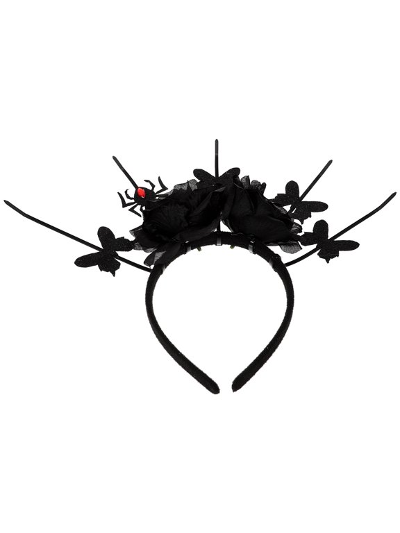 Spider Headband Black Cloth Hair Accessory for Costume