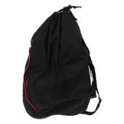 LOLIPPYY Black Drawstring Backpack for Taekwondo Gear with Zipper Sports Storage Pouch Lightweight Durable Shoulder Bag
