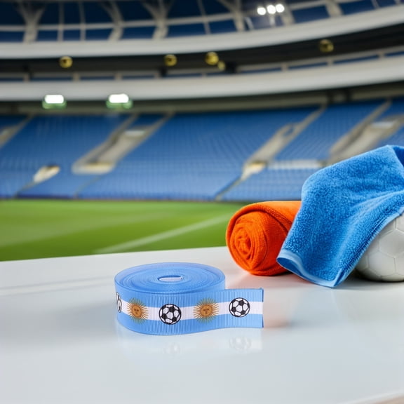 LOLIPPYY Sports Ribbon Set for Bows, Football and Soccer Craft Supplies, Perfect for Team Spirit and Cheer Accessories