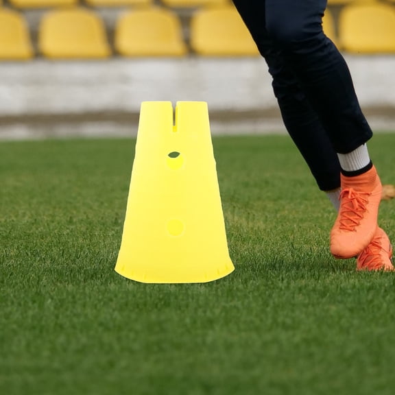 LOLIPPYY Sports Training Cone with Sign Bucket Lightweight Yellow for Easy Carry