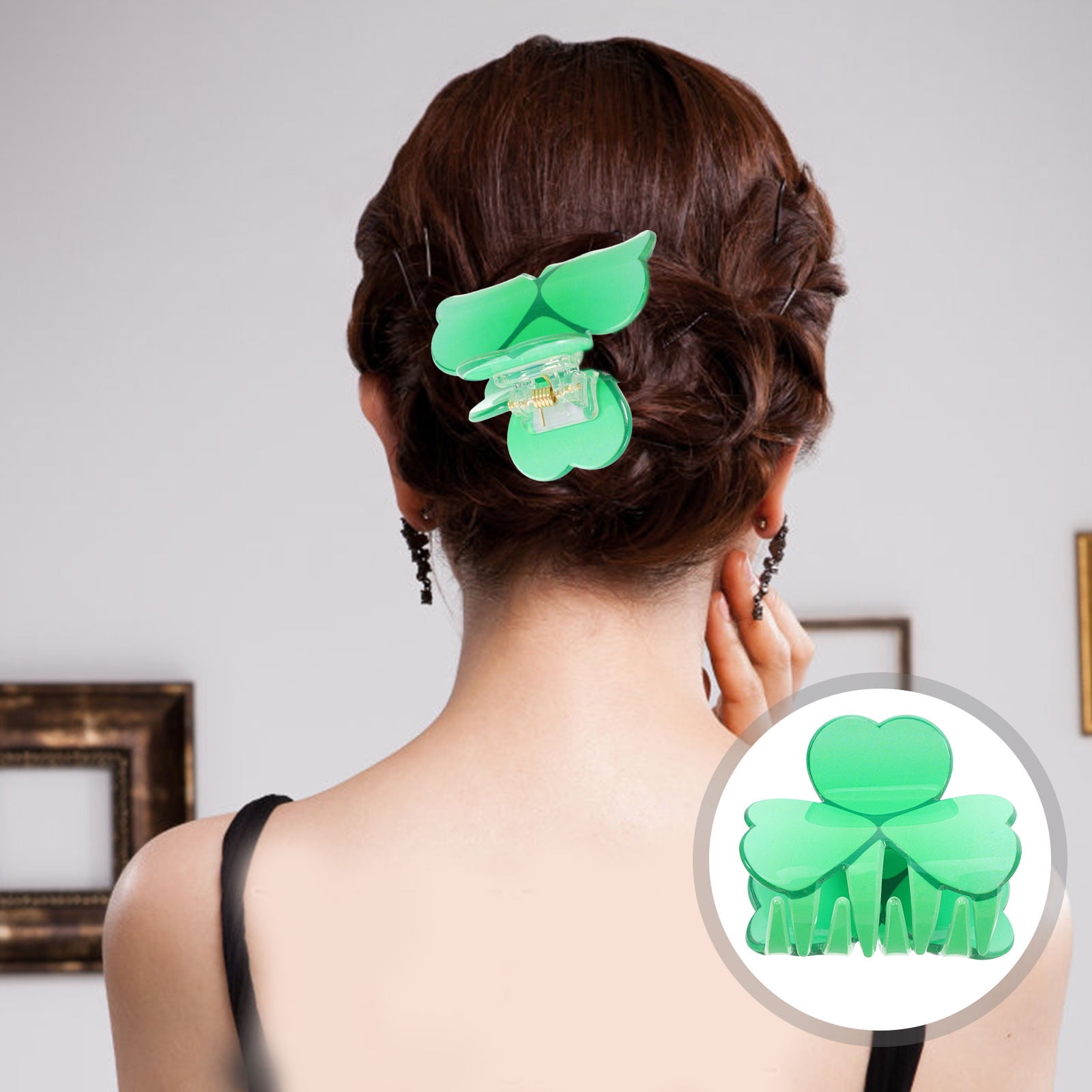 Shamrock Flower Shaped Claw Clips for Thick and Thin Hair 4 Pack Amazon.com: Large Hair Claw Clips 12 Pack, Flower Hair Clips  main image 4