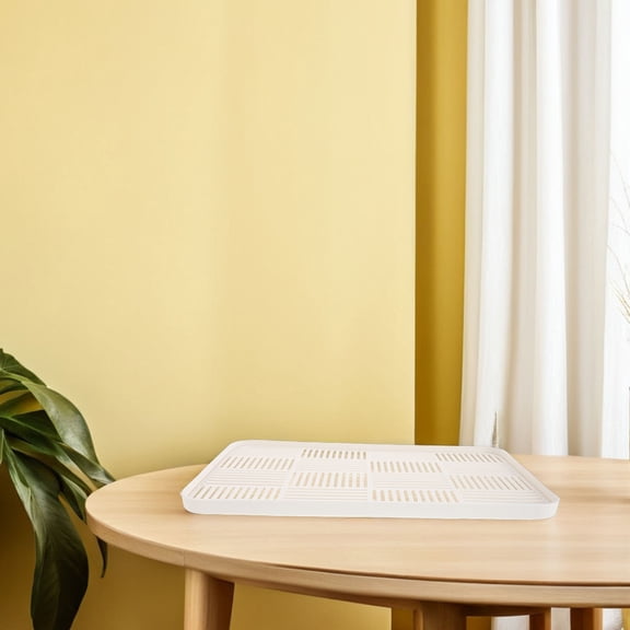 LOLIPPYY Stable White Plastic Double Layer Dessert Serving Tray Platter and Drainer Tray for Party Use