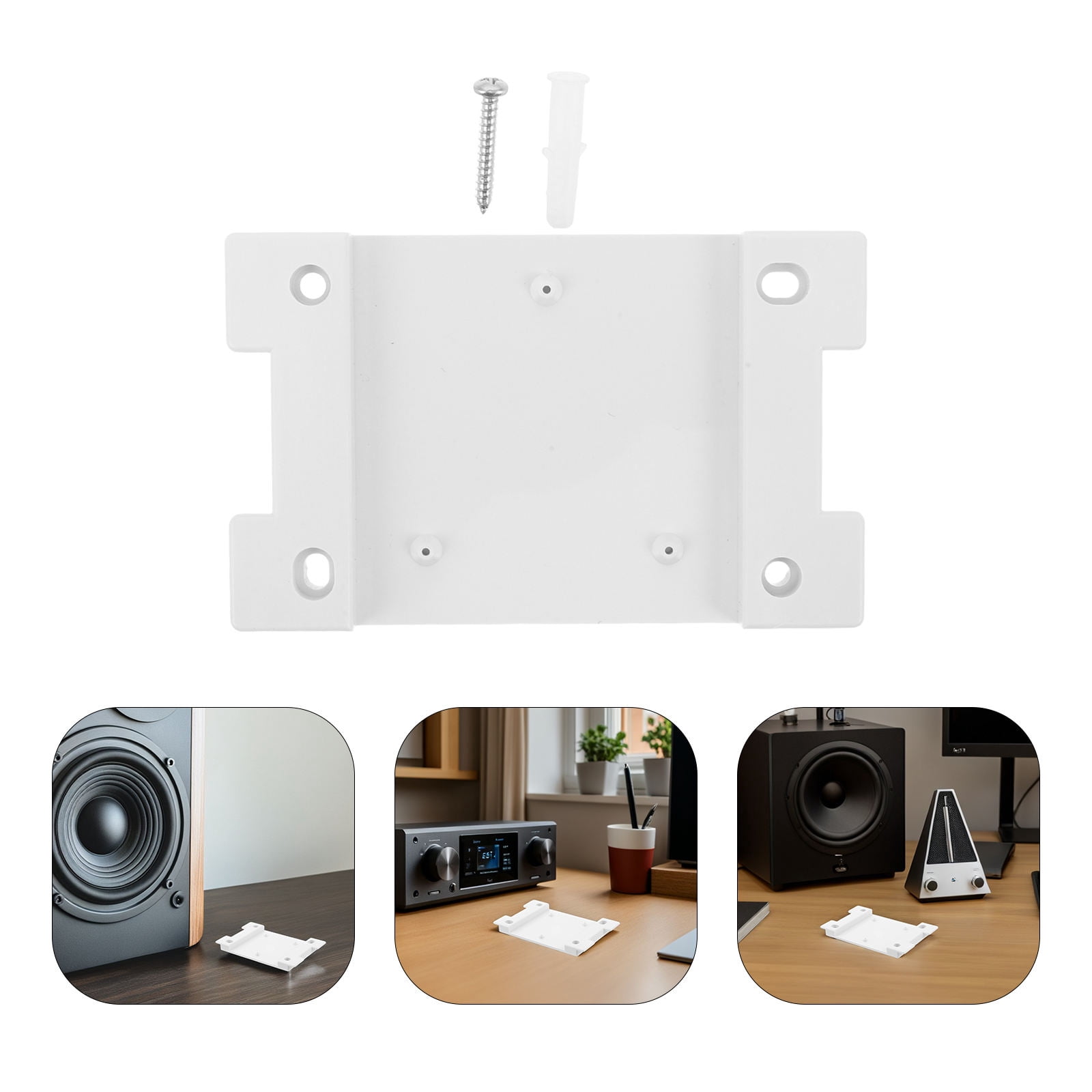 LOLIPPYY White Wall Mount Bracket for CD Player with Space-Saving ...
