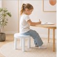LOLIPPYY Stackable White Step Stool Three Legged Stool with Non Skid ...