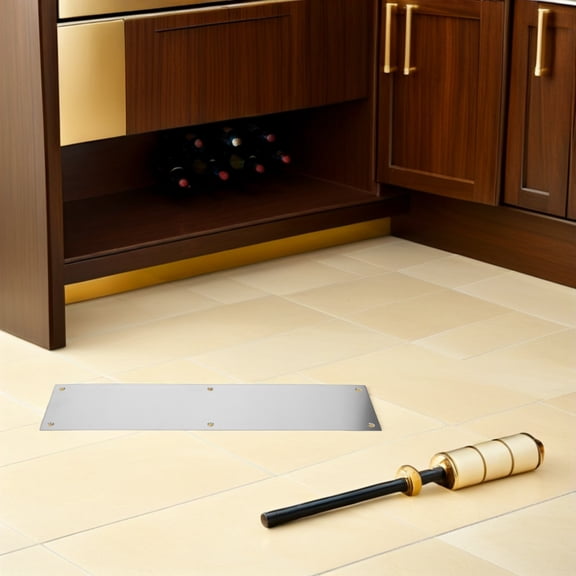 LOLIPPYY Stainless Steel Door Baseboard Protector for Home Doors with Simple Mounting and Cleaning