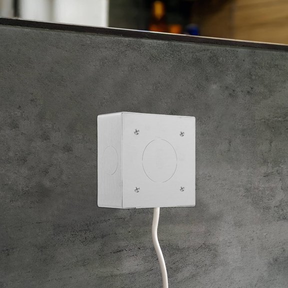 LOLIPPYY Stainless Steel Electrical Junction Box Fireproof Surface Mount Socket Panel for Home Use