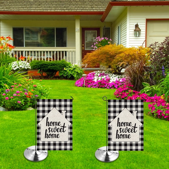 LOLIPPYY Stainless Steel Flag Base Metal 2Pack Silver Round Practical Design for Backyard Flag Holding