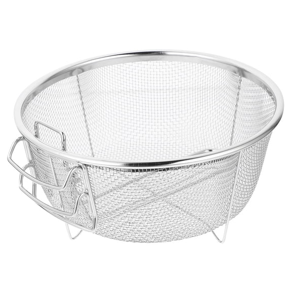 LOLIPPYY Stainless Steel Fry Basket with Ergonomic Folding Handle for Frying French Fries