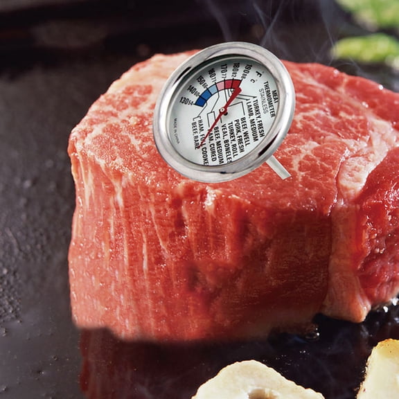 LOLIPPYY Stainless Steel Meat Thermometer with Pointer Scale for Quick and Accurate Steak, Beef, and Cooking Temperature Readings