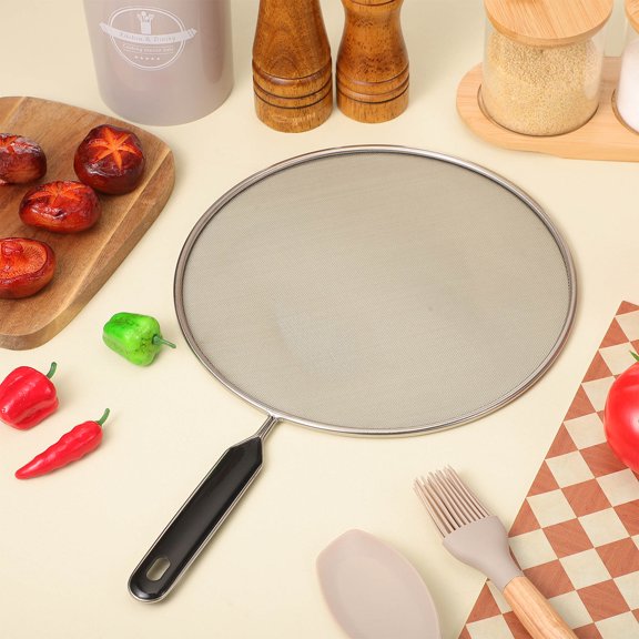 LOLIPPYY Stainless Steel Mesh Pot Lid Splatter Screen for Cooking with Smooth Edges