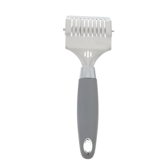 LOLIPPYY Stainless Steel Noodle Cutter with Ergonomic Handle for Kitchen Use, Precision Cutting Tool in Grey