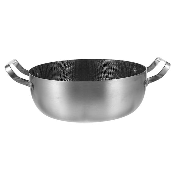 LOLIPPYY Stainless Steel Pan Nonstick Cooking Pot Honeycomb Food Hot Pot Soup Pot