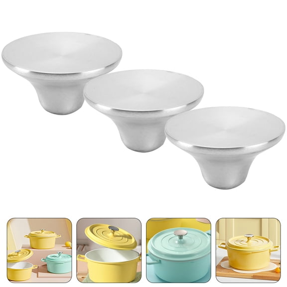 LOLIPPYY Stainless Steel Replacement Lid Knobs 3 Pcs Easy to Install Handles for Pots