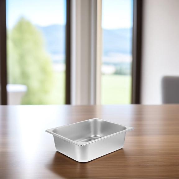 LOLIPPYY Stainless Steel Restaurant Pans Buffet Tray Large Capacity Kitchen Use 1Pack