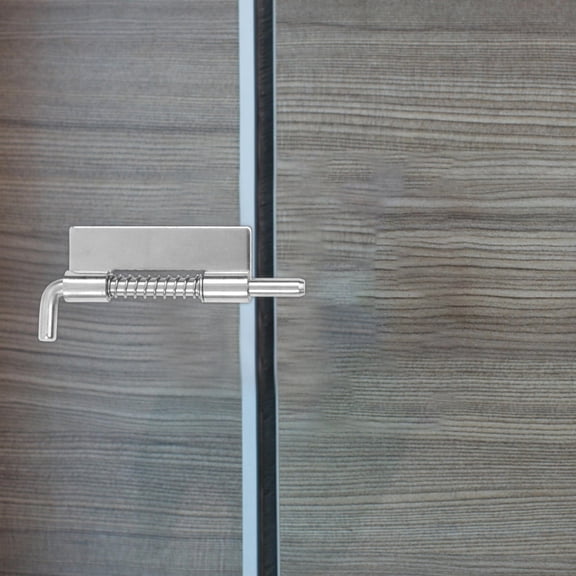 LOLIPPYY Stainless Steel Safety Pin Spring Bolt Thicken Latch Door Lock Silver Durable and Easy to Install