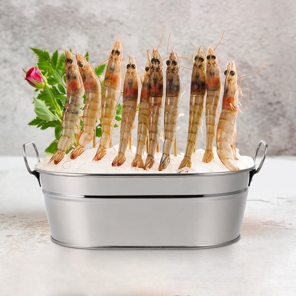 LOLIPPYY Stainless Steel Seafood Bucket in , Plated Design for Restaurant and Hotel Use