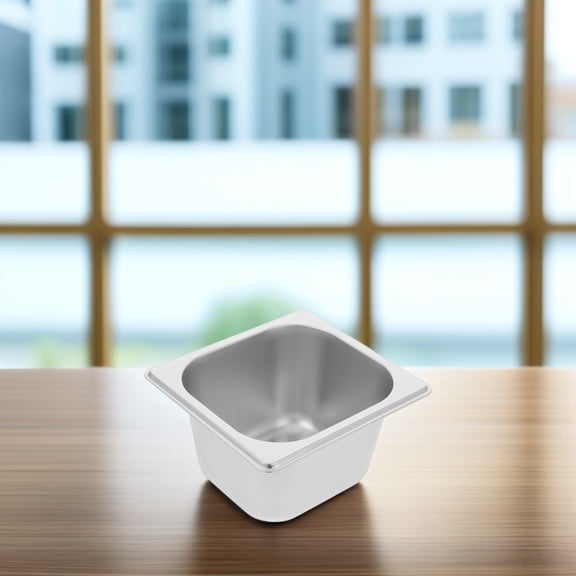 LOLIPPYY Stainless Steel Steam Table Pan Plated Silver for Hotel Kitchen and Buffet Service