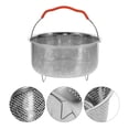 thumbnail image 1 of LOLIPPYY Stainless Steel Steamer Kitchen Use Rice Cooker Steamer Silver 1Set, 1 of 7