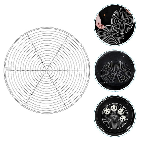 LOLIPPYY Stainless Steel Steaming Tray for Cooking Pot and Pressure Cookers  Convenient Steamer Insert 16cm Silver