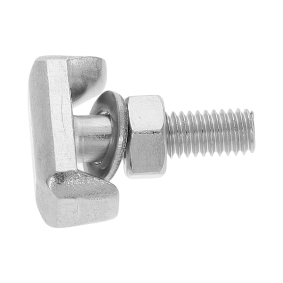 LOLIPPYY Stainless Steel T Shaped Battery Terminal Bolt for Car Durable Fixed Clip Screw Plated Silver