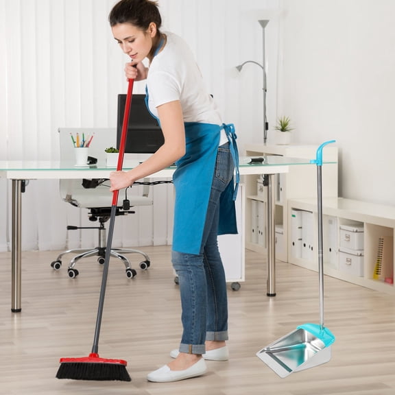 LOLIPPYY Stainless Steel and Plastic Dustpan for Home Use Lightweight Multifunctional Cleaning Tool Silver 12.5x11.5 Inches