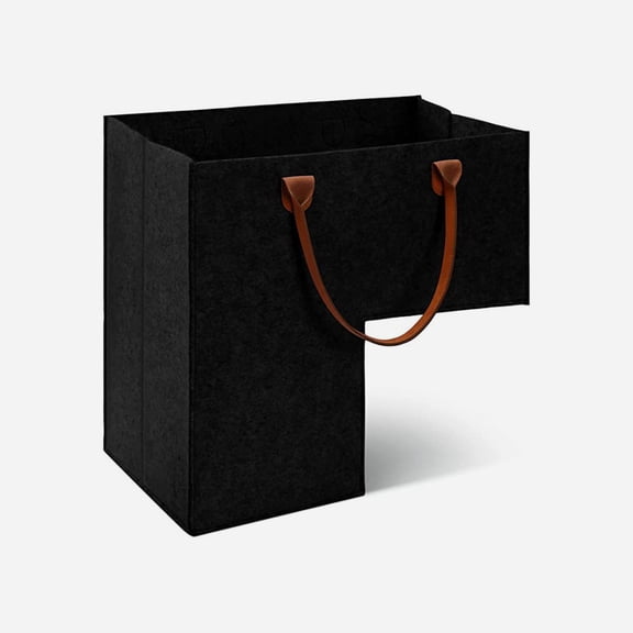 LOLIPPYY Stair Step Basket For Home Organization Black 1Pack