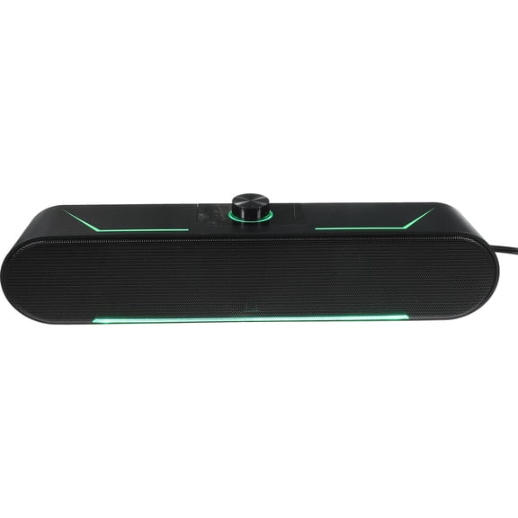 LOLIPPYY Standing Sound Bar Home Speaker System with LED Lighting Wired Connection for Tablets Black