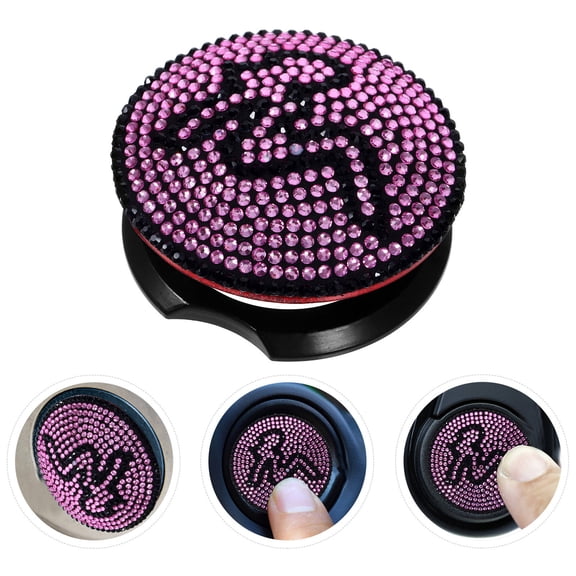 LOLIPPYY Start Stop Button Cover for Car Owners Rhinestone 1Pack