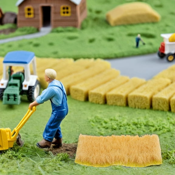 LOLIPPYY Yellow Nylon Static Grass Tuft for Landscape Modeling, 1 Piece Model Grass